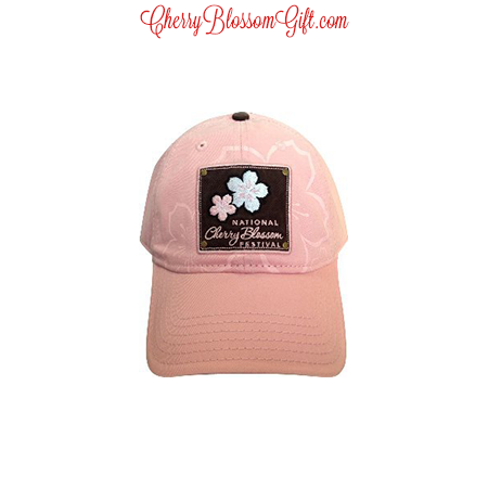 Pink Cherry Blossom Patch Hat